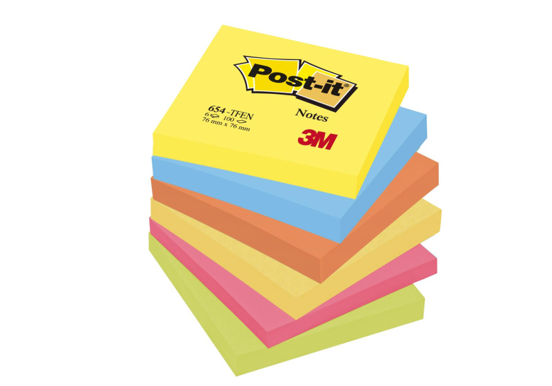 Bloček Post-it barevný 76x76 mm, energie