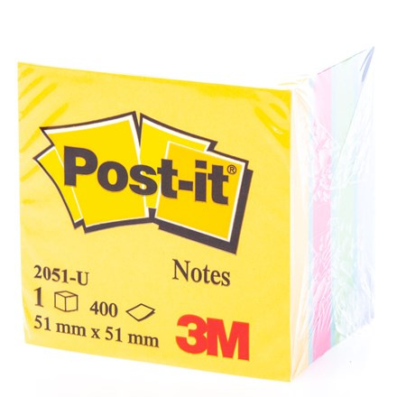 3M Post-it 2051U - samolepicí mini kostka  - 51×51 mm, ultra-barva