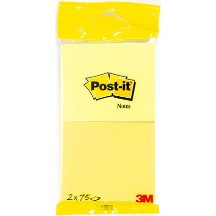 POST-IT Bločky 3M 76 x 6,5 mm 2 x 75 ks