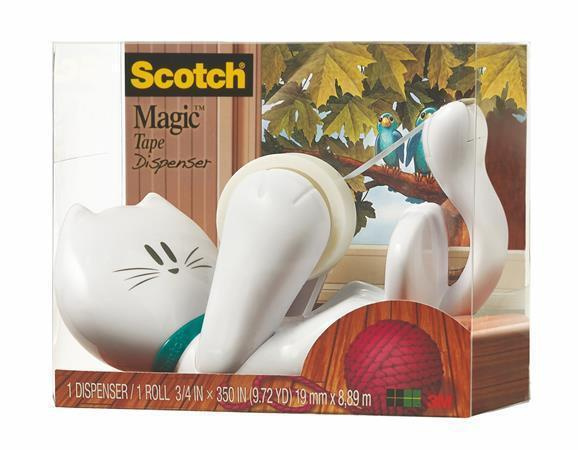 Odvíječ lepicí pásky Scotch - stolní, v designu kočky