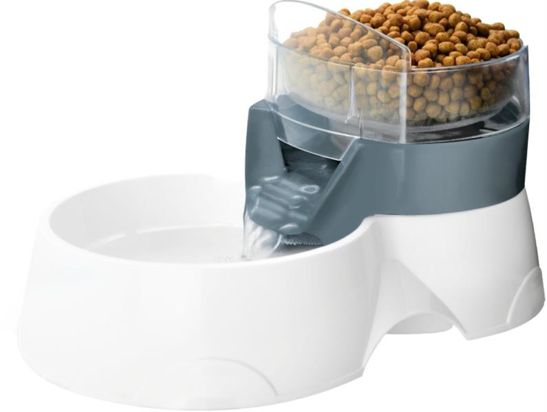Fontánka Pet Feeder s miskou pro krmení EBI šedá 28x19 1 ks