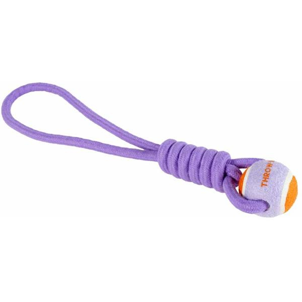 Hračka provaz přetahovadlo Throw Me 45 cm fialové Coockoo