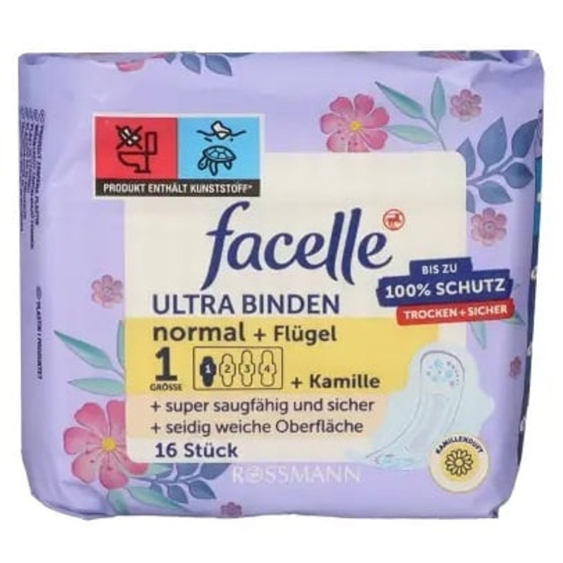 Facelle Ultra Normal dámské vložky s výtažkem z heřmánku