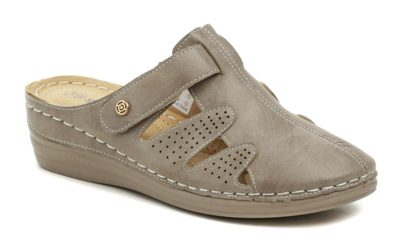 Scandi 290-0043-K1 béžové dámské nazouváky EUR 37