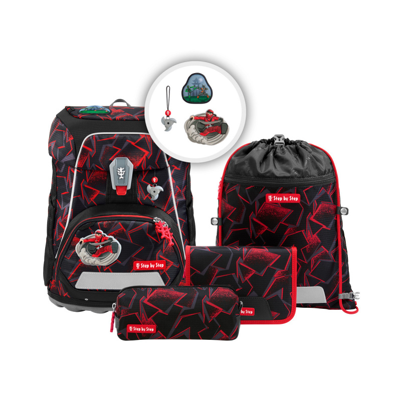 Školní aktovka Step by Step FIT, Ninja Yuma - 5 dílný set