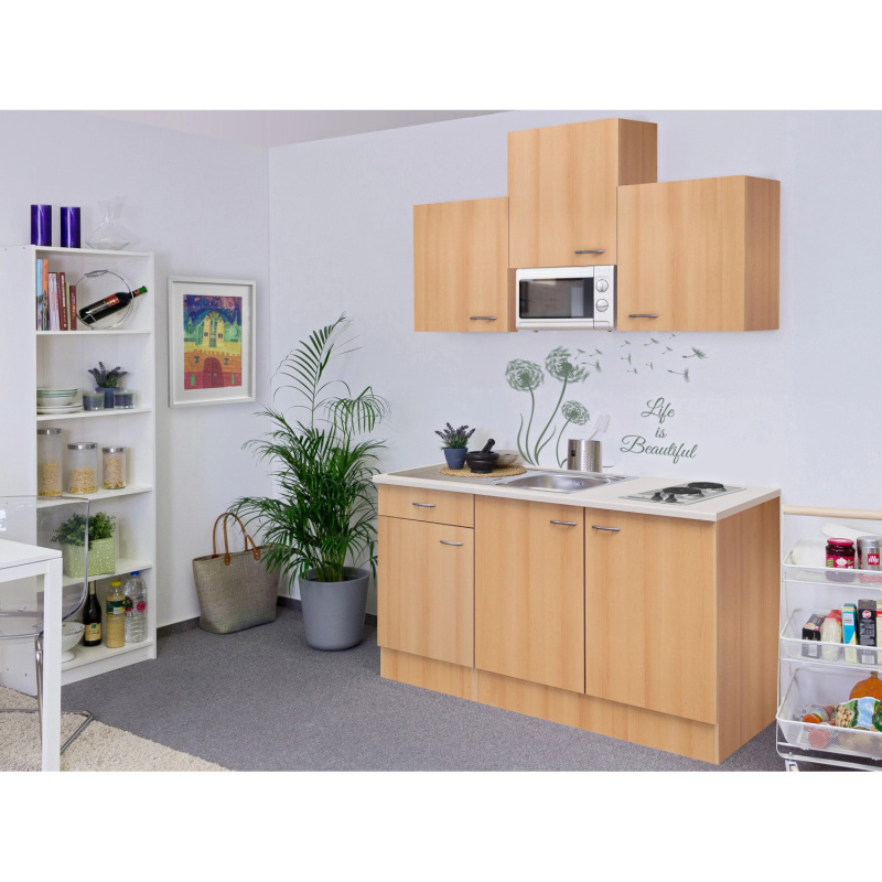 Flex-Well Kuchyně Nano 150 cm/typ 3 - mikrovlnka/varná deska