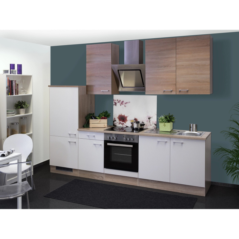 Flex-Well Kuchyně Florida 270 cm/typ 2 - lednice/trouba/varná deska/digestoř