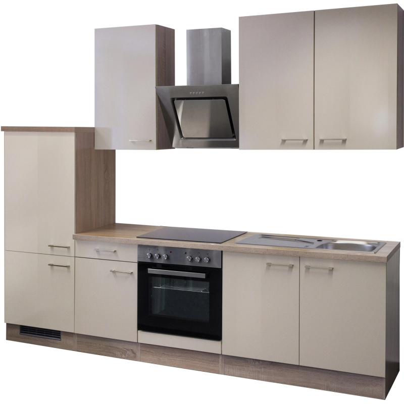 Flex-Well Kuchyně Orlando 270 cm/typ 2 - lednice/trouba/varná deska/diegstoř