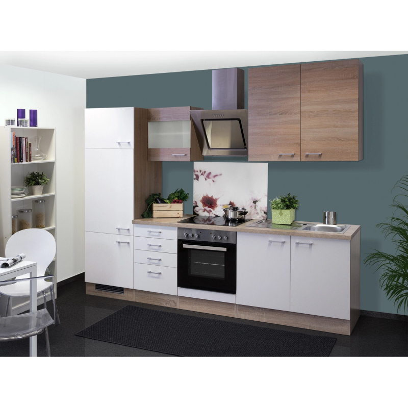 Flex-Well Kuchyně Florida 270 cm/typ 4 - lednice/trouba/varná deska/digestoř