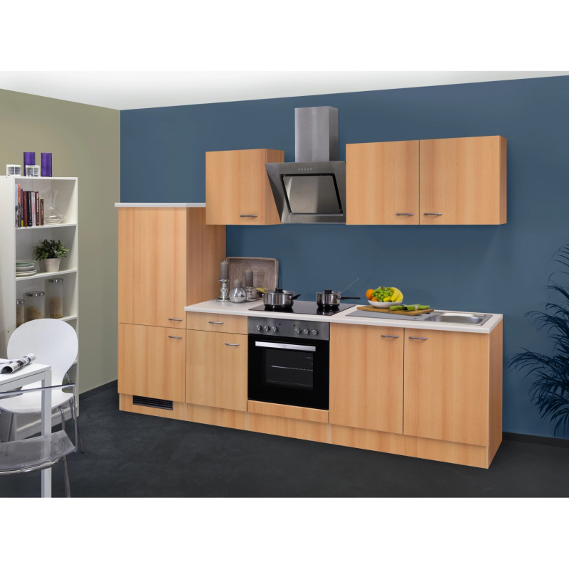 Flex-Well Kuchyně Nano 270 cm/typ 5 - lednice/trouba/varná deska/digestoř