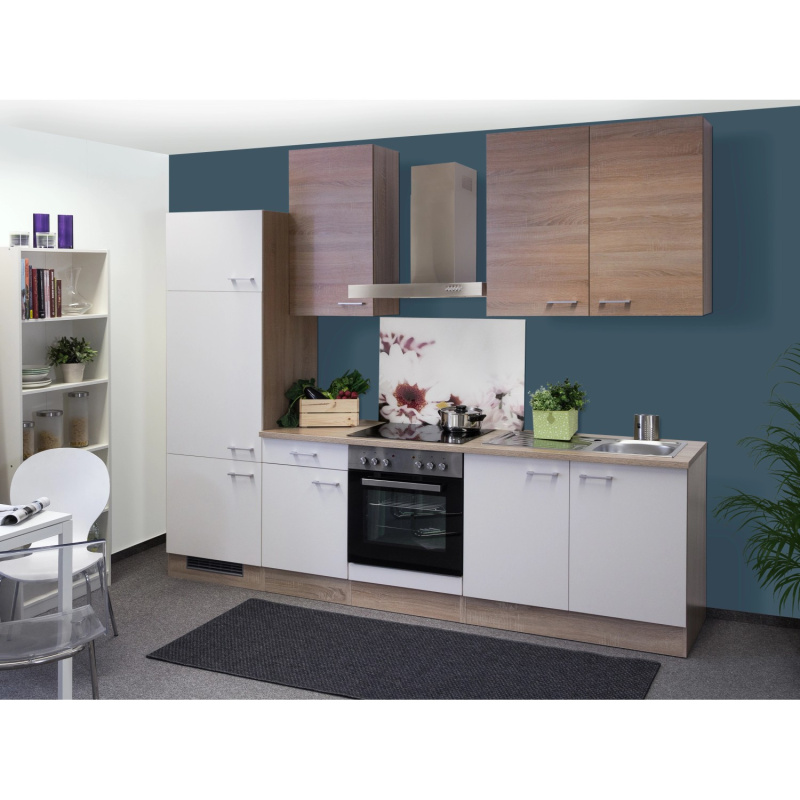 Flex-Well Kuchyně Florida 270 cm/typ 1 - lednice/trouba/varná deska/digestoř