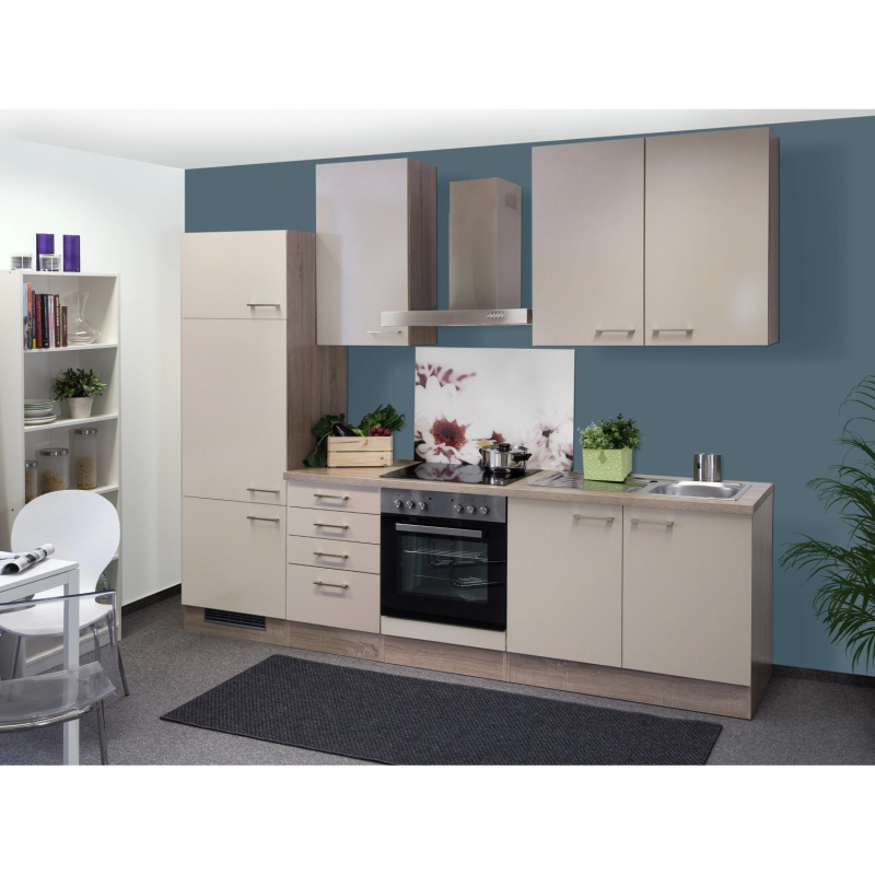 Flex-Well Kuchyně Orlando 270 cm/typ 1 - lednice/trouba/varná deska/digestoř