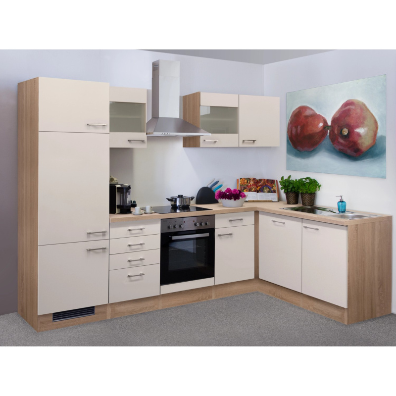 Flex-Well Kuchyně Orlando 280x170cm/typ1-lednice/trouba/var.deska/digestoř/myčka