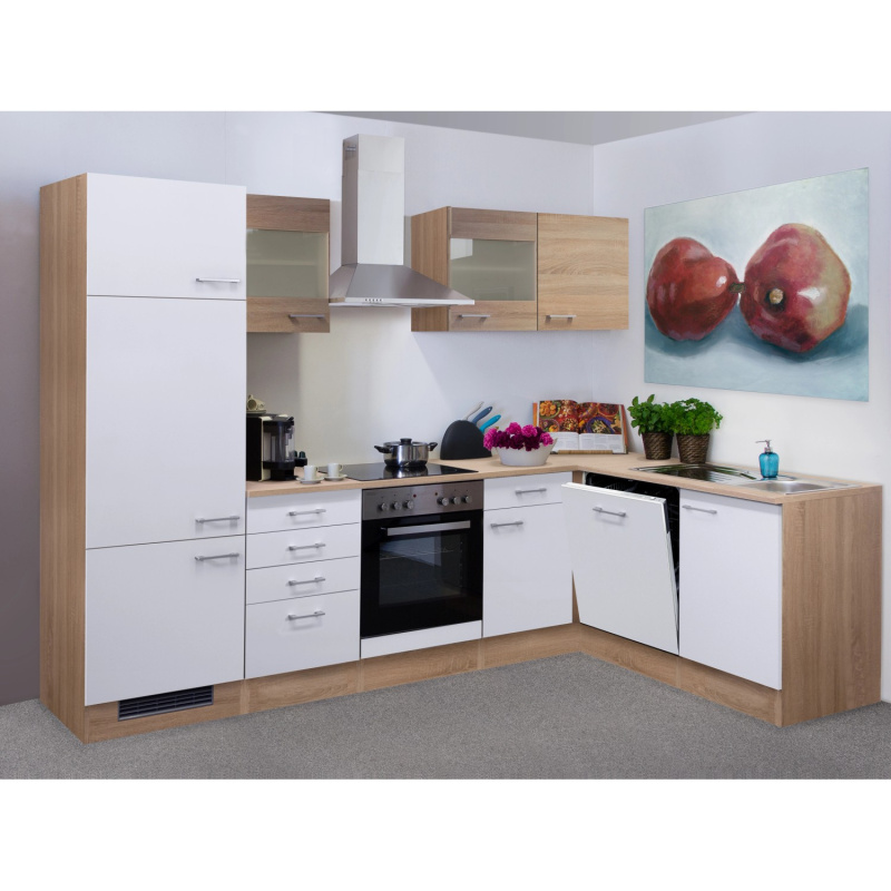 Flex-Well Kuchyně Florida 280x170cm/typ1-lednice/trouba/var.deska/digestoř/myčka