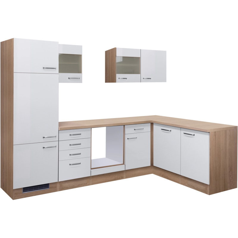 Flex-Well Kuchyně Valero 280x170 cm/typ3 - bez el.spotřebičů a dřezu