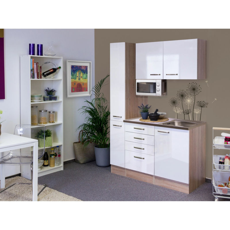 Flex-Well Kuchyně Valero 130 cm/typ 2 - mikrovlnka