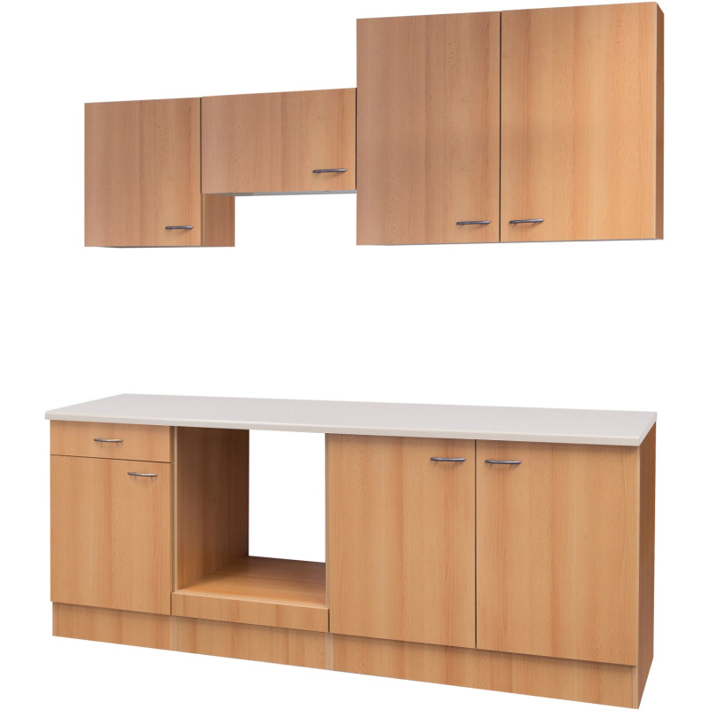 Flex-Well Kuchyně Nano 210 cm/typ 3 - bez el.spotřebičů a dřezu