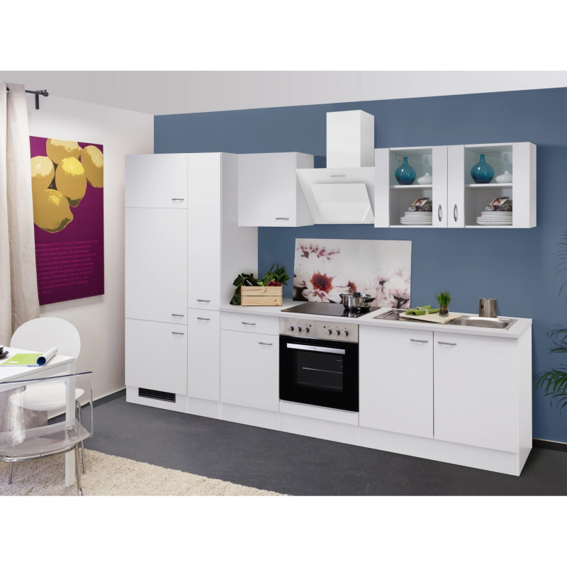 Flex-Well Kuchyně Wito 300 cm/typ 1 - lednice/trouba/varná deska/digestoř