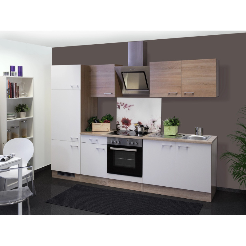 Flex-Well Kuchyně Florida 270 cm/typ 3 - lednice/trouba/varná deska/digestoř