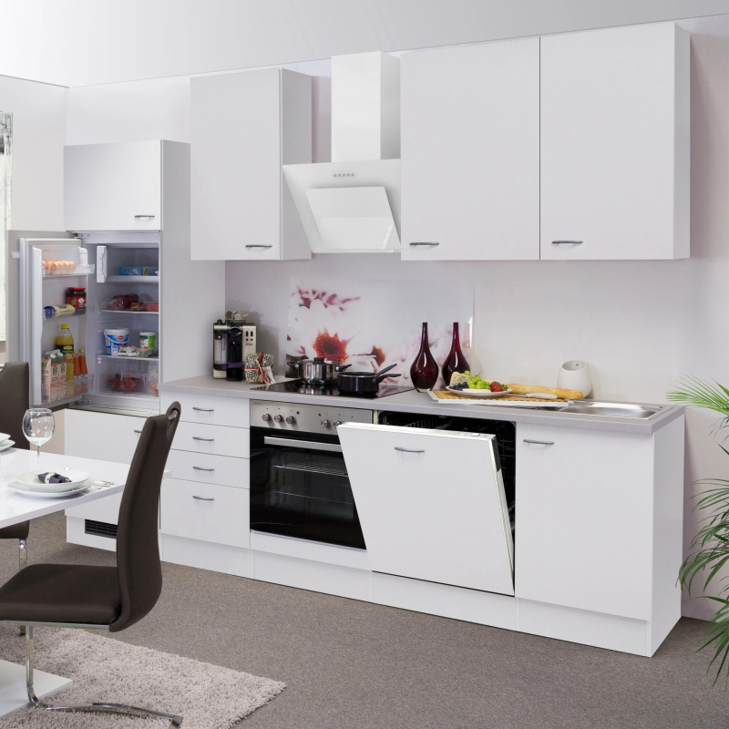 Flex-Well Kuchyně Wito 280 cm/typ 2 - lednice/trouba/varná deska/digestoř/myčka