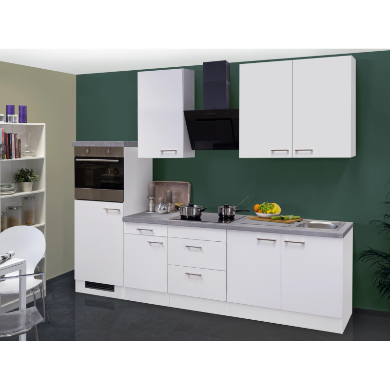 Flex-Well Kuchyně Joelina 270 cm/typ 2 - lednice/trouba/varná deska/digestoř