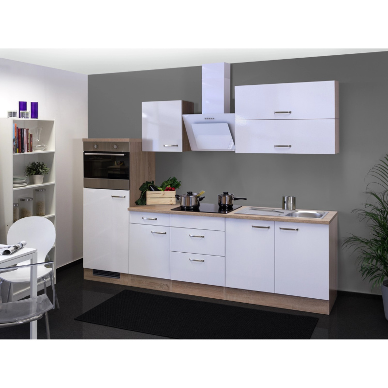 Flex-Well Kuchyně Valero 270 cm/typ 11 - lednice/trouba/varná deska/digestoř