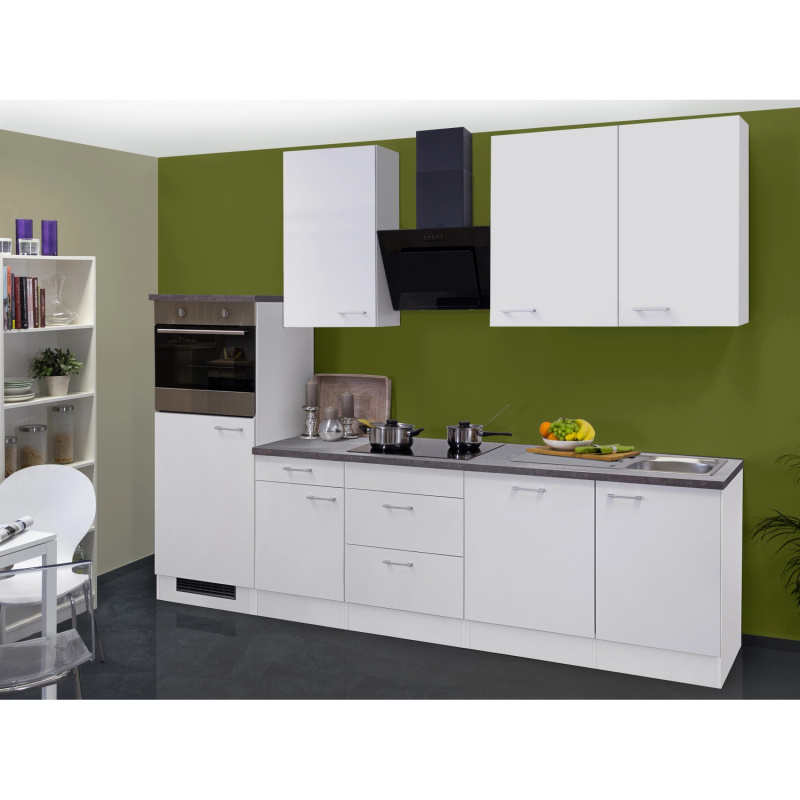 Flex-Well Kuchyně Lucca 280 cm/typ 2 - lednice/trouba/varná deska/digestoř/myčka