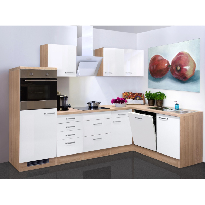 Flex-Well Kuchyně Valero 280x170 cm/typ2-lednice/trouba/var.deska/digestoř/myčka