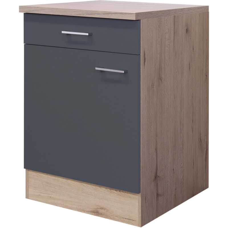 Flex-Well Kuchyňská skříňka Morena spodní, zásuvka + dvířka, 60 x 85 x 57,1 cm