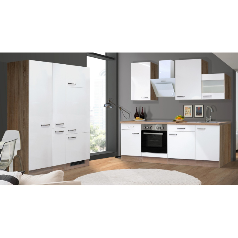 Flex-Well Kuchyně Valero 360 cm/typ 1 - lednice/trouba/varná deska/digestoř