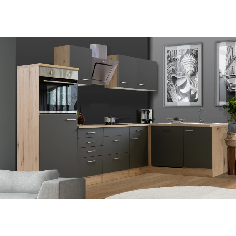 Flex-Well Kuchyně Morena 280x170 cm/typ2-lednice/trouba/var.deska/digestoř/myčka