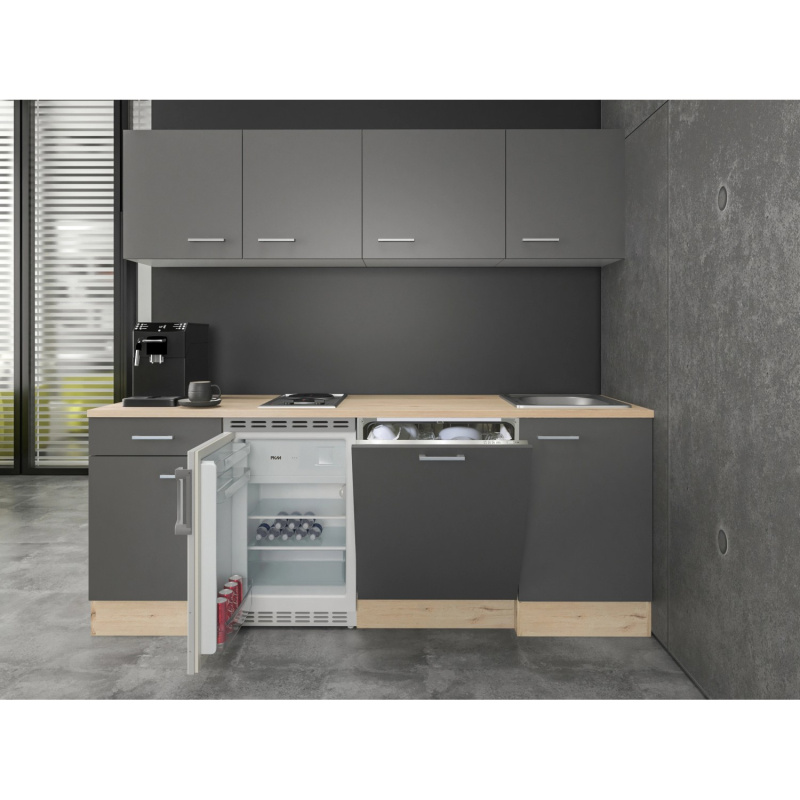 Flex-Well Kuchyně Morena 210 cm/typ 6 - lednice/varná deska/myčka