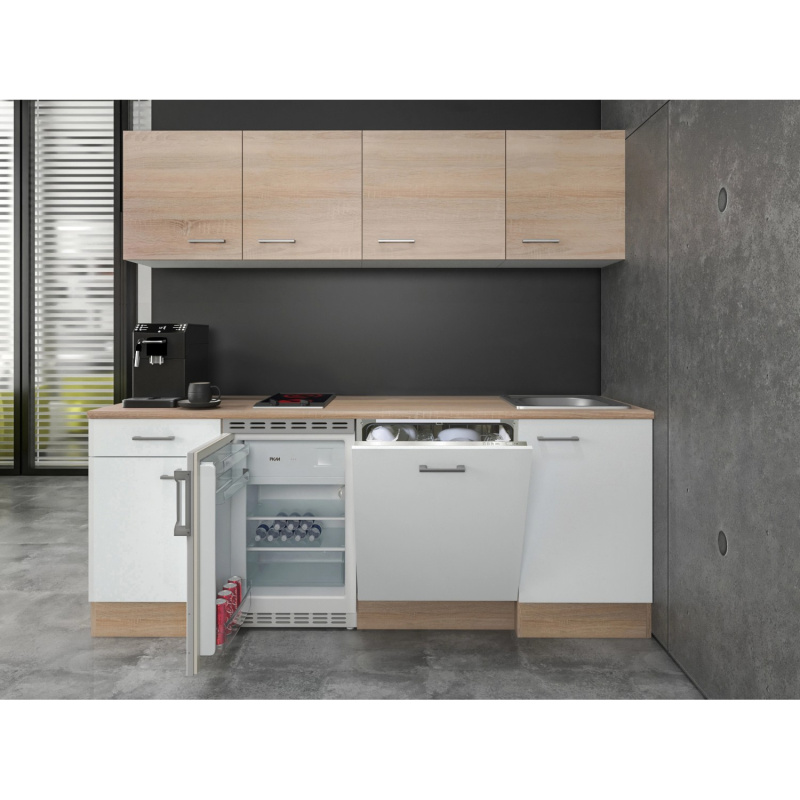 Flex-Well Kuchyně Florida 210 cm/typ 5 - lednice/varná deska/myčka