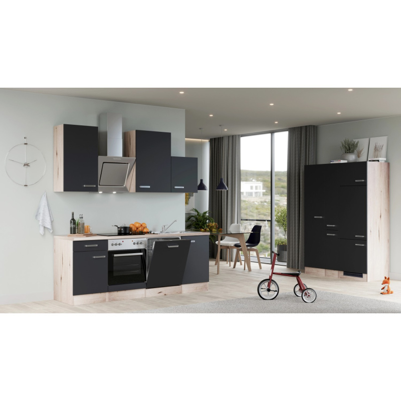 Flex-Well Kuchyně Lara 360 cm/typ 2 - lednice/trouba/varná deska/myčka/digestoř