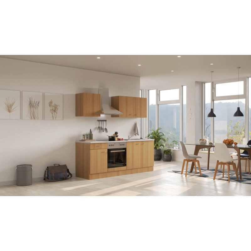 Flex-Well Kuchyně Nano 210 cm/typ 6 - trouba/varná deska/digestoř