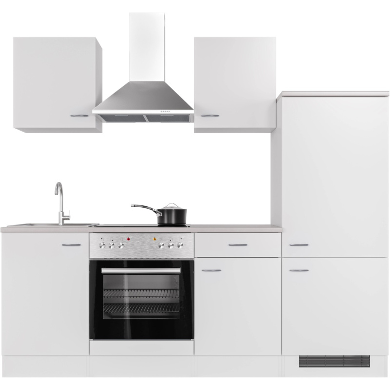 Flex-Well Kuchyně Wito 220 cm/typ 8 - lednice/trouba/varná deska/digestoř