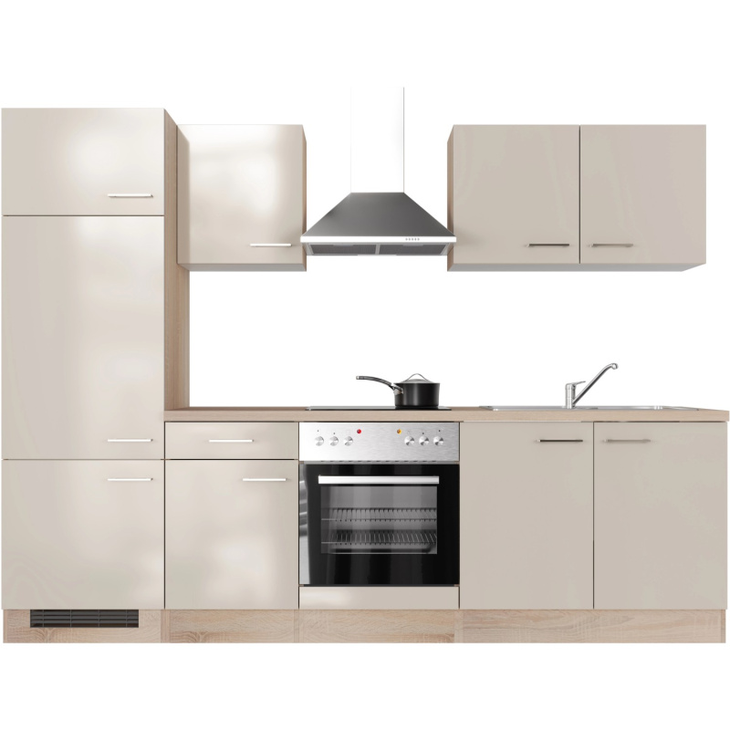 Flex-Well Kuchyně Orlando 270 cm/typ 13 - lednice/trouba/varná deska/digestoř