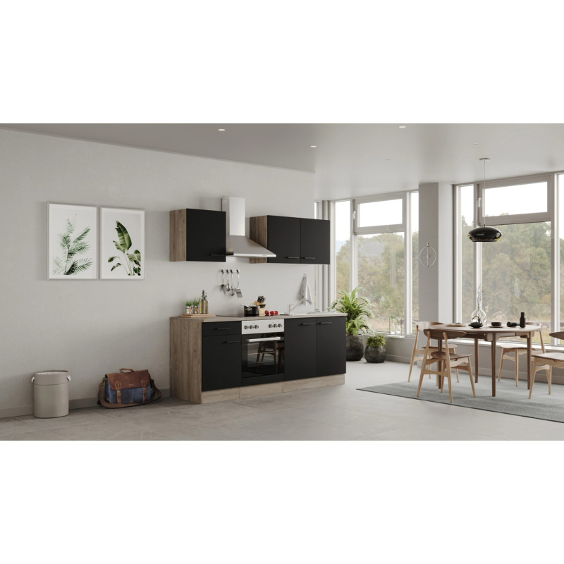 Flex-Well Kuchyně Capri 210 cm/typ 2 - trouba/varná deska/digestoř