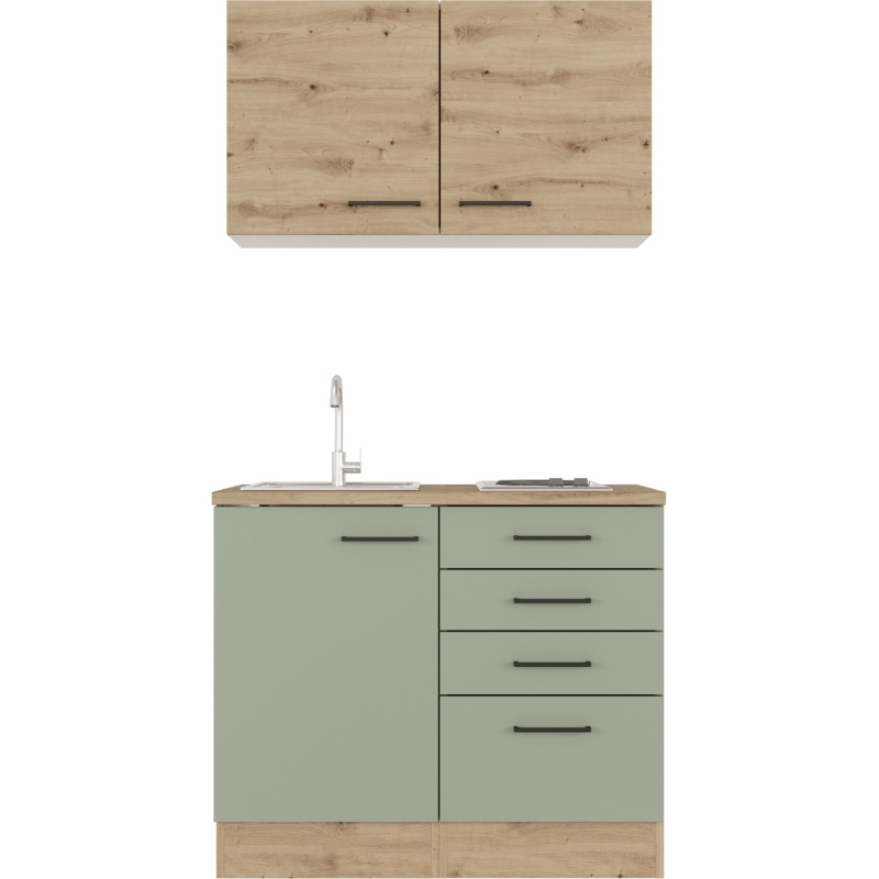 Flex-Well Kuchyně Cara 100 cm/typ 1 - varná deska/dřez