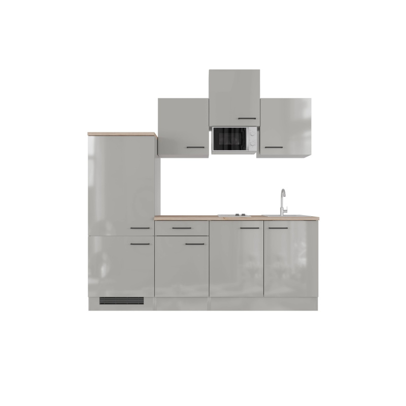 Flex-Well Kuchyně Lund 210 cm/typ 2 - lednice/varná deska/mikrovlnka