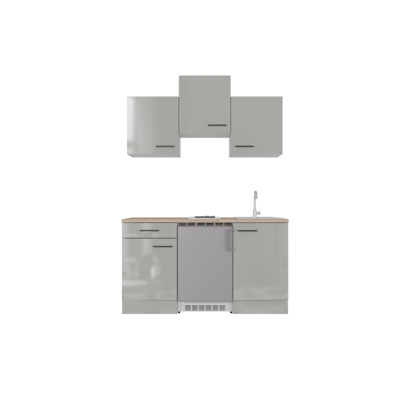 Flex-Well Kuchyně Lund 150 cm/typ 1 - lednice/varná deska