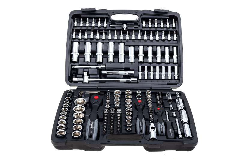 VIGOR 2461, sada 1/4"+3/8"+1/2" - 172dílná