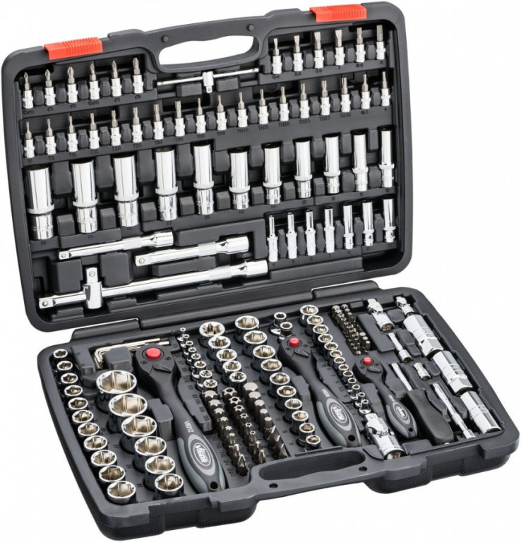 VIGOR 2461, sada 1/4"+3/8"+1/2" - 172dílná