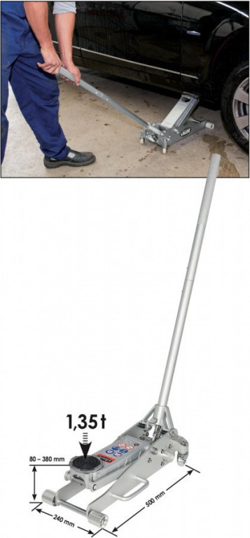 Hydraulický hliníkový pojízdný zvedák 1,35 t VIGOR V2481