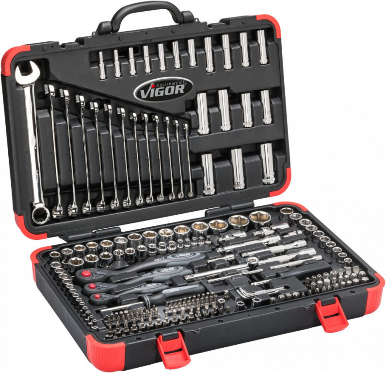 Gola sada s klíči 1/4”, 3/8”, 1/2”, 216 ks - V3277N