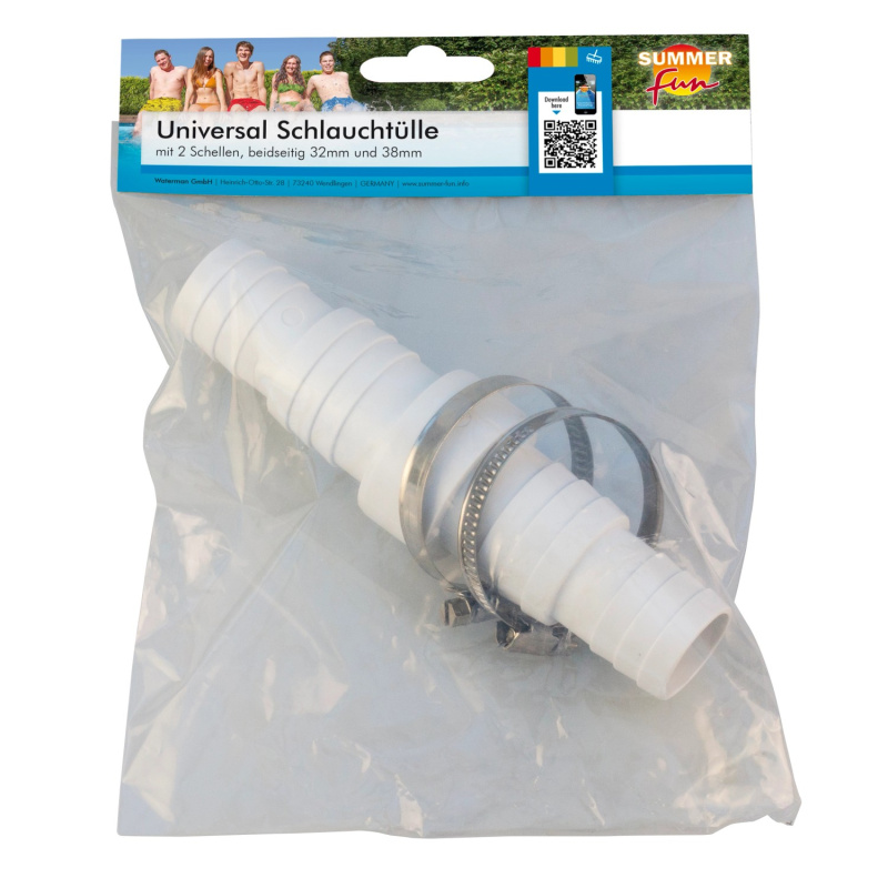 Univerzální hadicový nátrubek s 2 objímkami