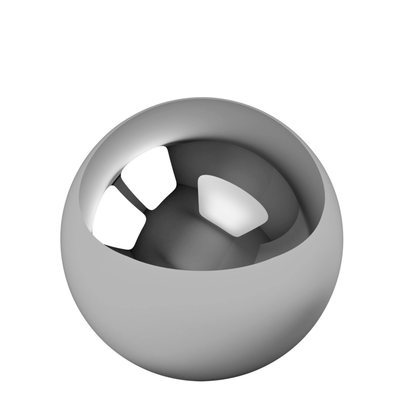 Mica Decorations Dekorační nerezová lesklá kulička, stříbrná, pr. 10 cm