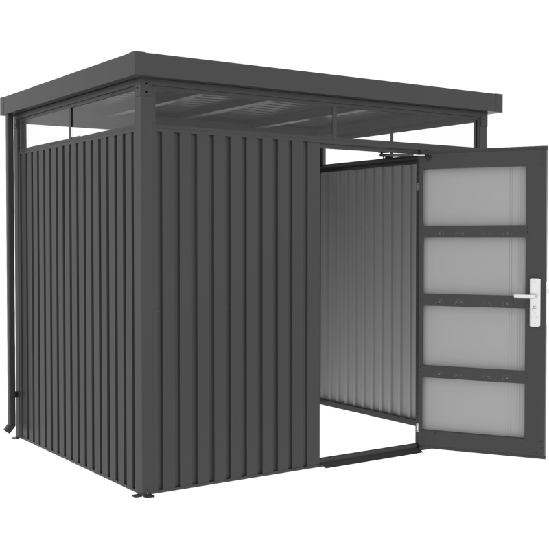 Floraworld Zahradní domek systémový domek Premium Q5 met.černý 274x194x218cm