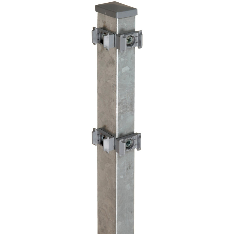 Floraworld Rohový plotový sloupek s upínacími deskami pozink 6 x 4 x 260 cm