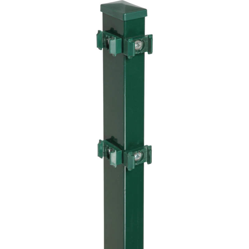 Floraworld Rohový plotový sloupek s upínacími deskami zelená 6 x 4 x 120 cm